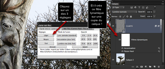 Une extension créé par le même Pierre Labbe est disponible et permet une application conjointe de ces deux filtres… Très efficace !